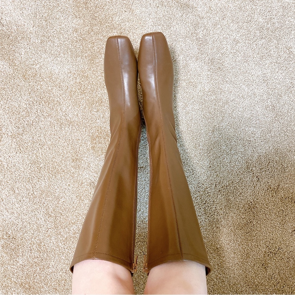 BY FAR Edie Leather Knee Boots
